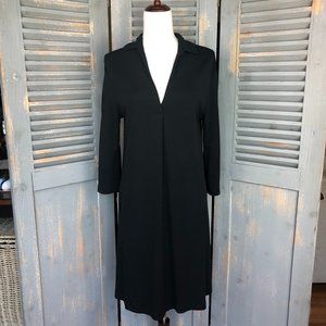 M.M. Lafleur Long Sleeve V-Neck Dress Black Sample